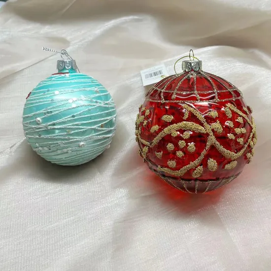 Popular Christmas Round Red Decorative Balls Christmas Gifts 