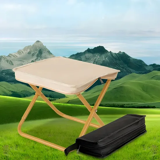 Foldable Iron Alloy Stool for Outdoor Picnic Camping & Fishing Lightweight Portable High