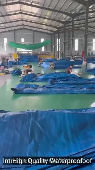 China Manufacturer of Tarpaulin 220GSM Outdoor Fabric Waterproof PE Tarp for Home and Garden 