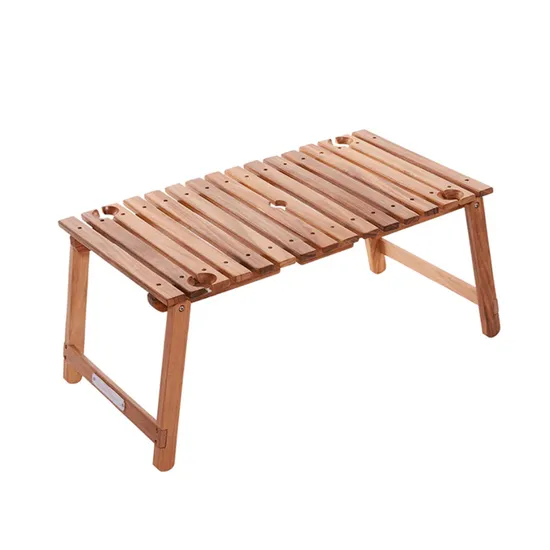 USA Market Compact Waterproof Versatile Small Lightweight Folding Picnic Table Outdoor Adventures Wood Camping Beach Table for Beach and Backyard Fun 