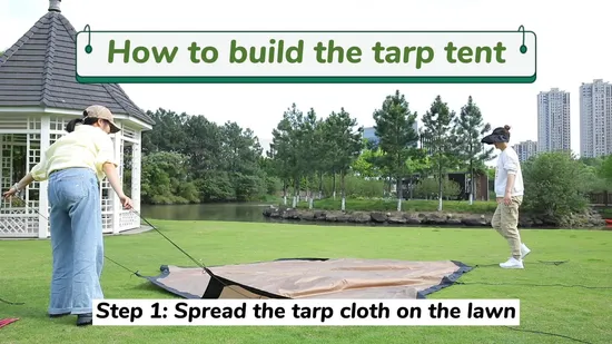 Wholesale Large Ultralight Flysheet Sun Shade Canopy Outdoor Shelter Real Tree Camo Hiking Tarp 